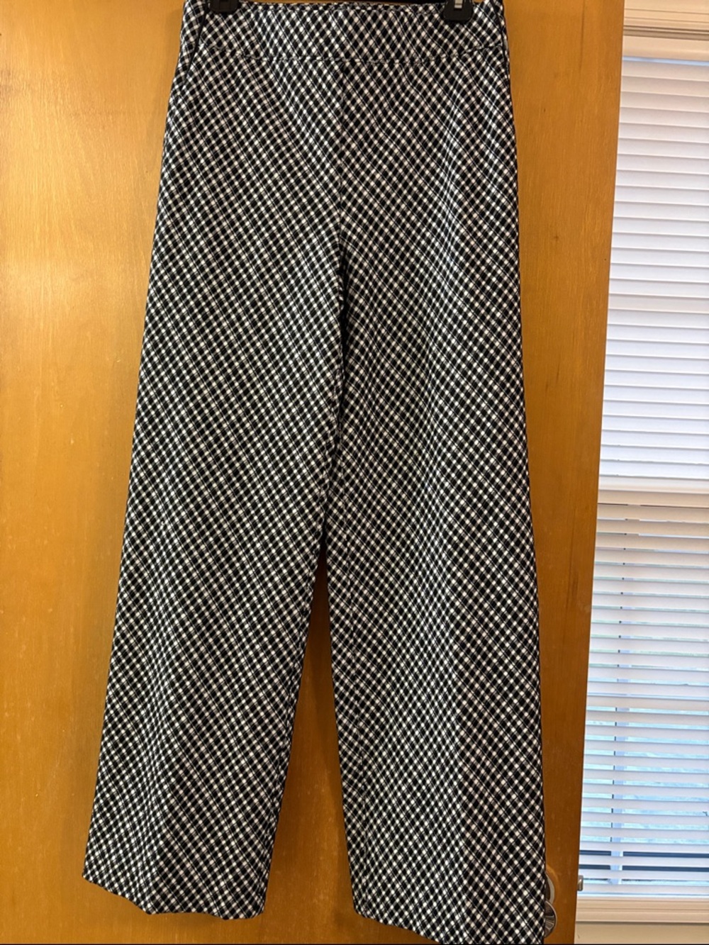 SPANX Black and White Wide Leg Pants